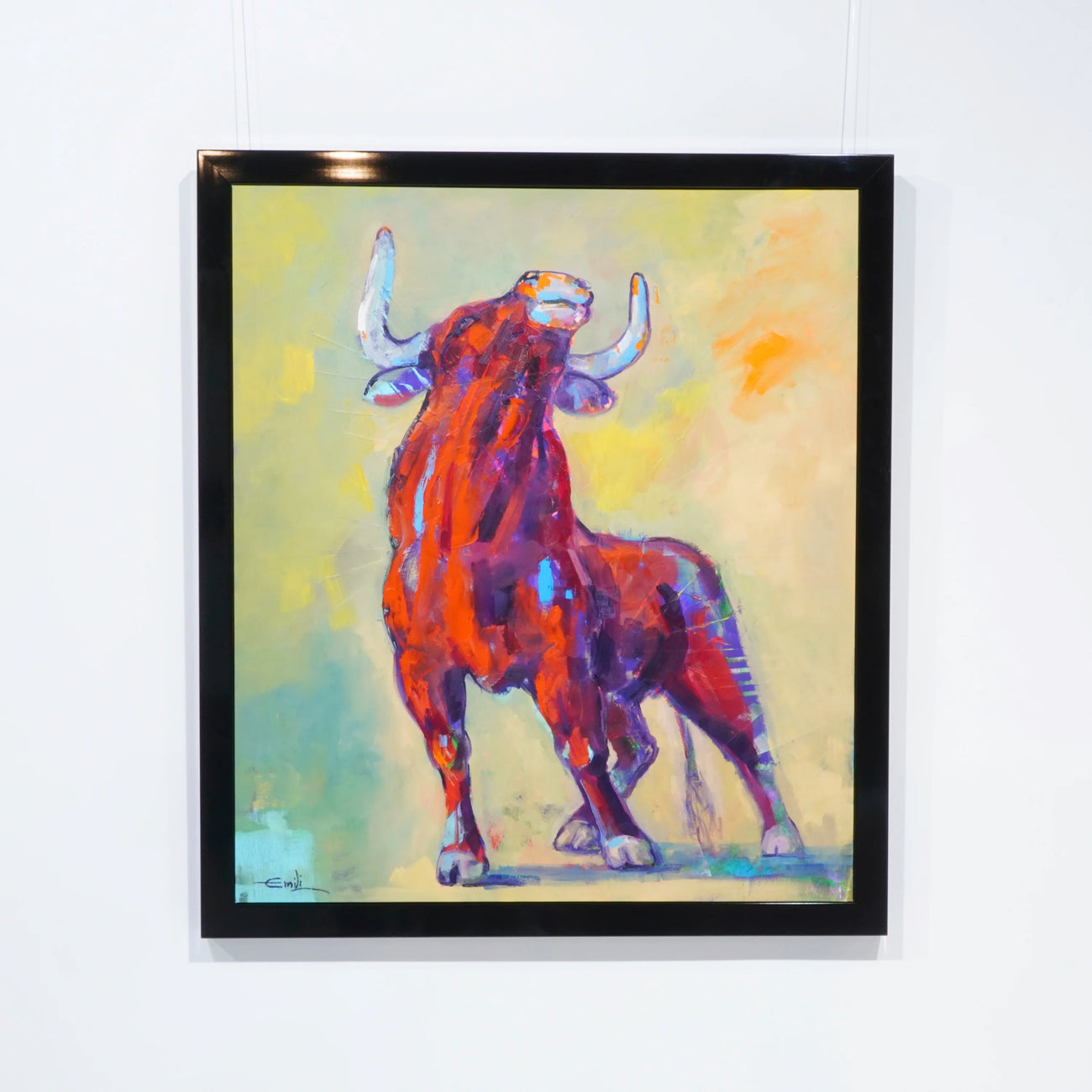 Original artwork by Emilia Koleva — 39 x 44 inches. Unique piece (1/1), signed with certificate of authenticity. Framed.