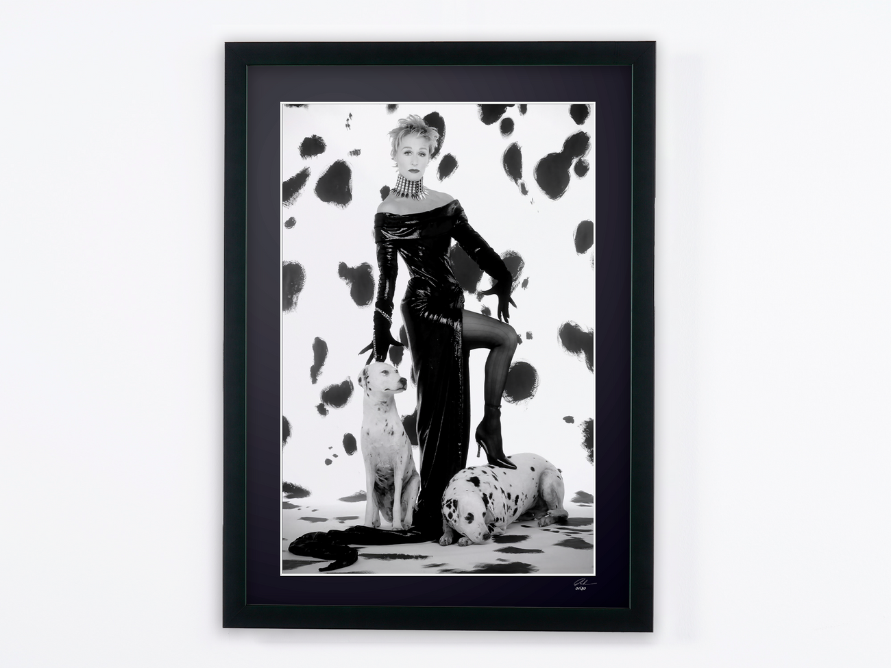 Fine art photograph of Glenn Close in 101 Dalmatians, hand-framed — limited edition of 30 numbered prints.