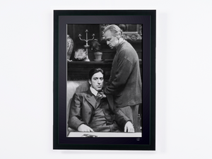 El Padrino - Marlon Brando (Don Vito Corleone) & Al Pacino (Michael Corleone), 1972 — fotografía de cine enmarcada