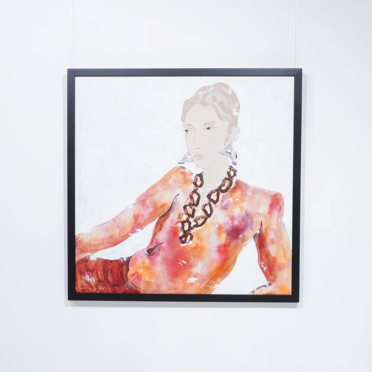 Original artwork by Monti — 127 x 128 cm. Unique piece (1/1), signed with certificate of authenticity. Framed.