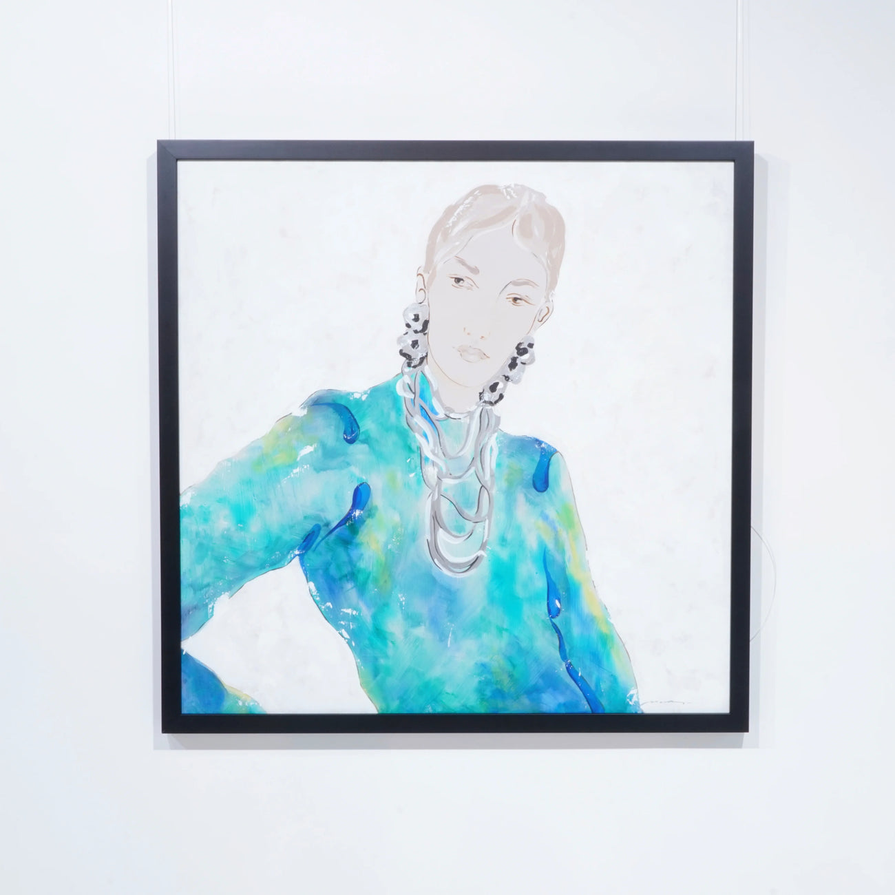 Original artwork by Monti — 127 x 128 cm. Unique piece (1/1), signed with certificate of authenticity. Framed.