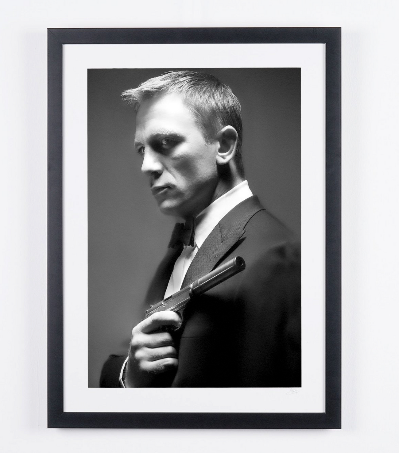 Fine art photograph of Daniel Craig in Casino Royale, hand-framed — limited edition of 30 numbered prints.