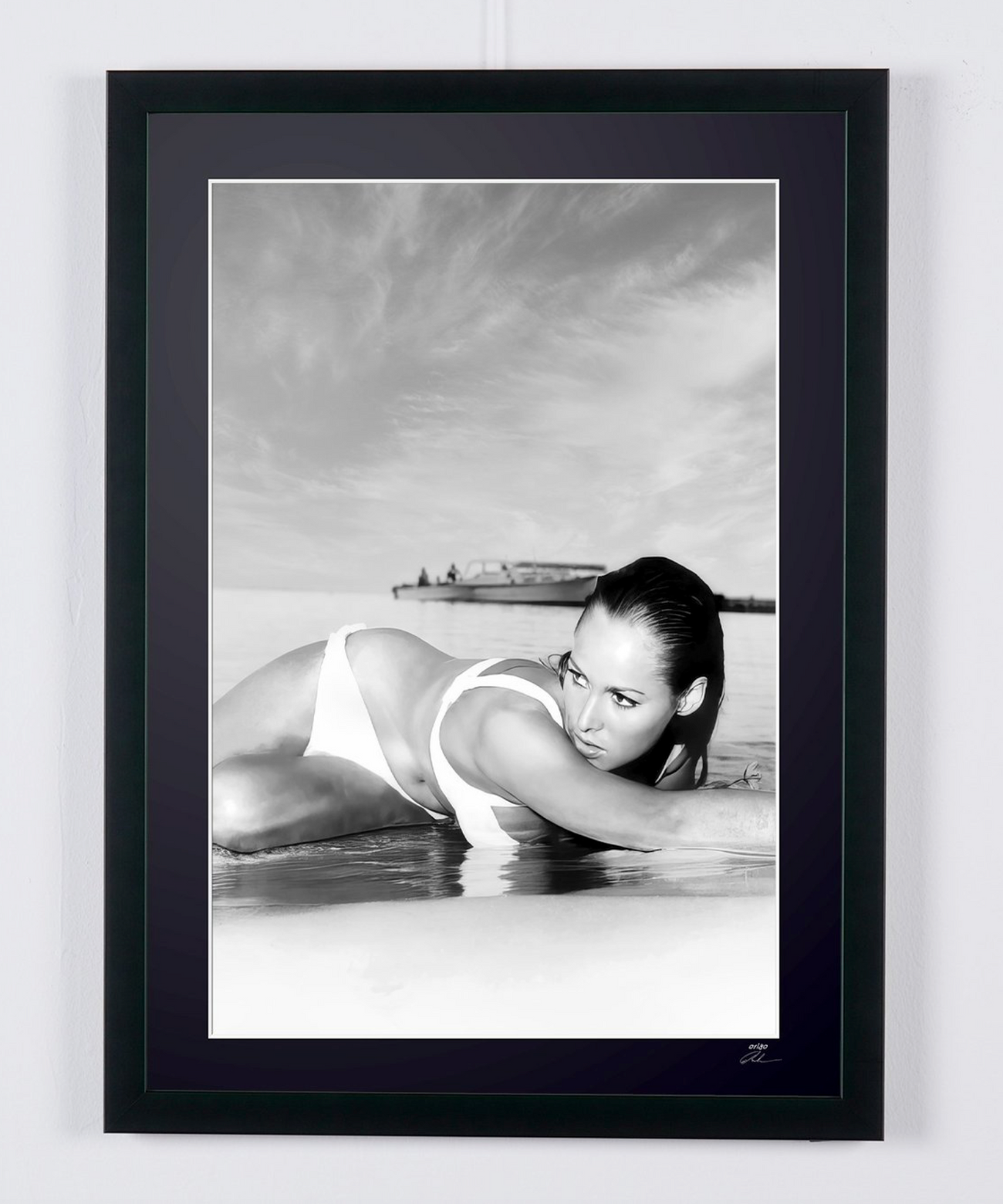 Fine art photograph of Ursula Andress in Dr No, hand-framed — limited edition of 30 numbered prints.
