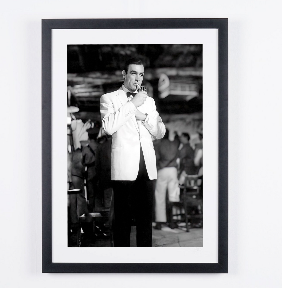 Fine art photograph of Sean Connery in Goldfinger, hand-framed — limited edition of 30 numbered prints.
