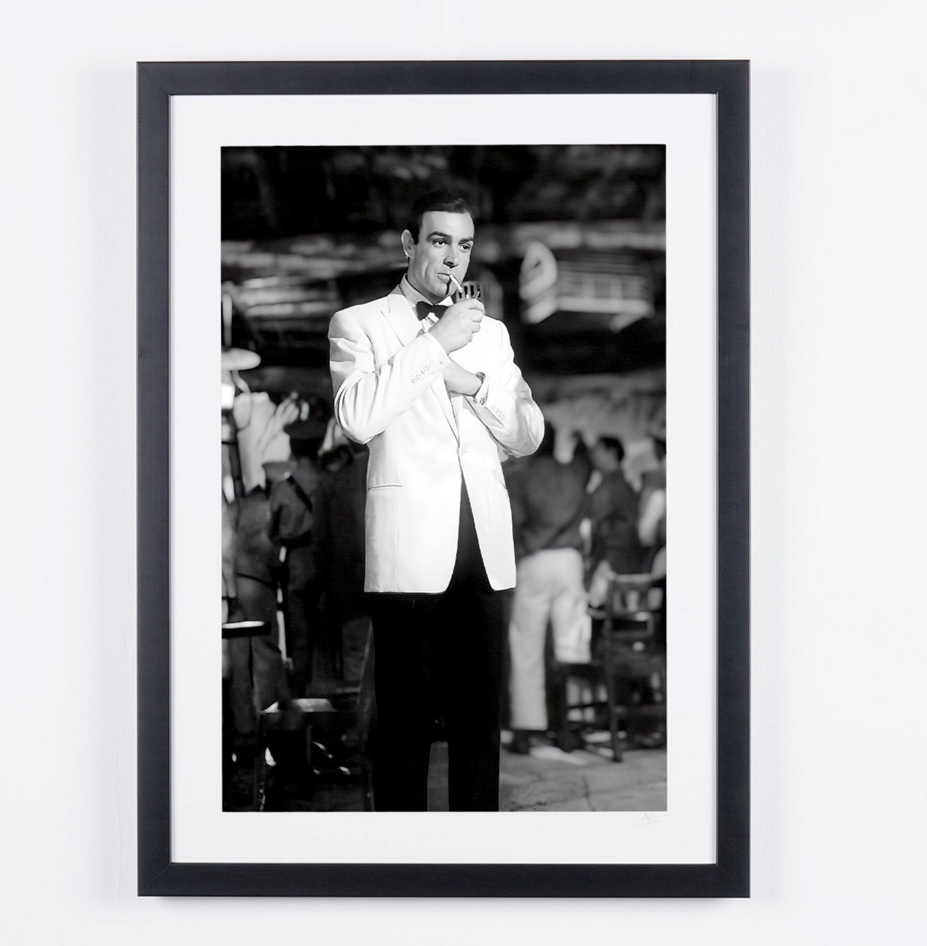 Fine art photograph of Sean Connery in Goldfinger, hand-framed — limited edition of 30 numbered prints.