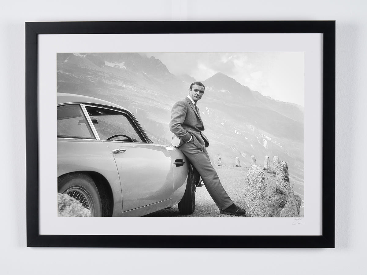 Fine art photograph of Sean Connery in Goldfinger, hand-framed — limited edition of 30 numbered prints.