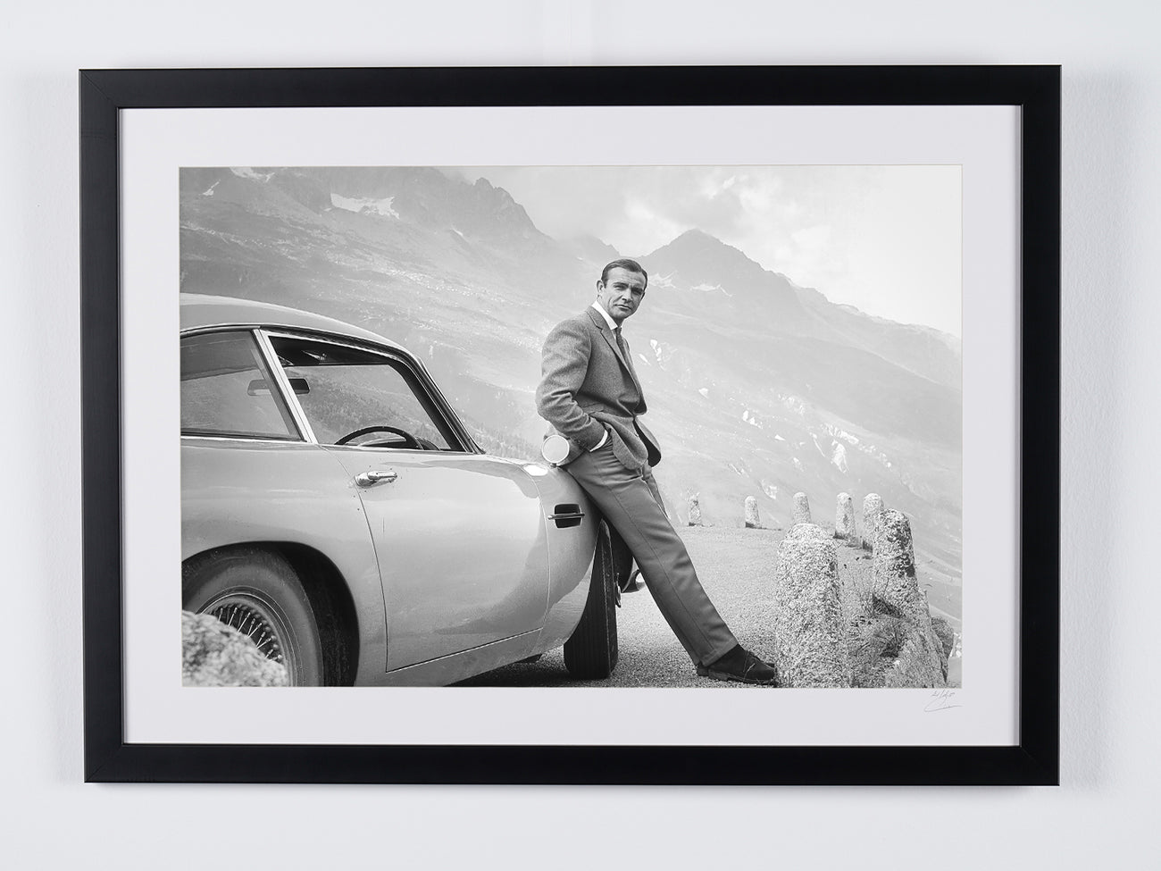 Fine art photograph of Sean Connery in Goldfinger, hand-framed — limited edition of 30 numbered prints.