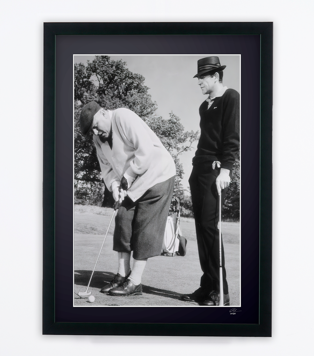 Fine art photograph of Sean Connery in Goldfinger, hand-framed — limited edition of 30 numbered prints.