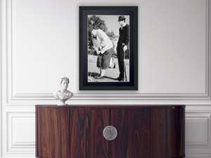 James Bond 007: Goldfinger, Sean Connery (007) and Gert Frobe (Auric Goldfinger) on the golf course