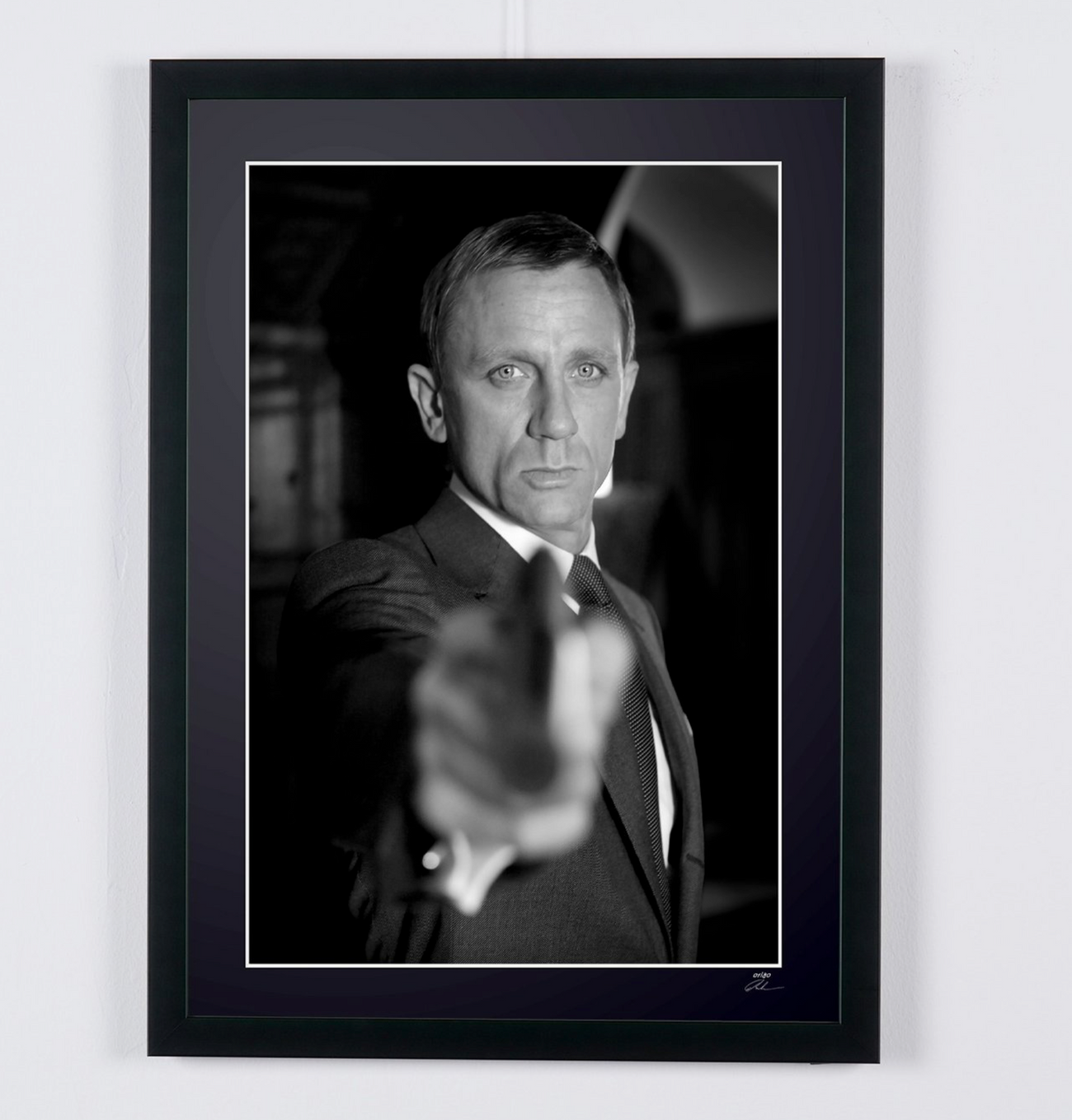 Fine art photograph of Daniel Craig in Quantum of Solace, hand-framed — limited edition of 30 numbered prints.