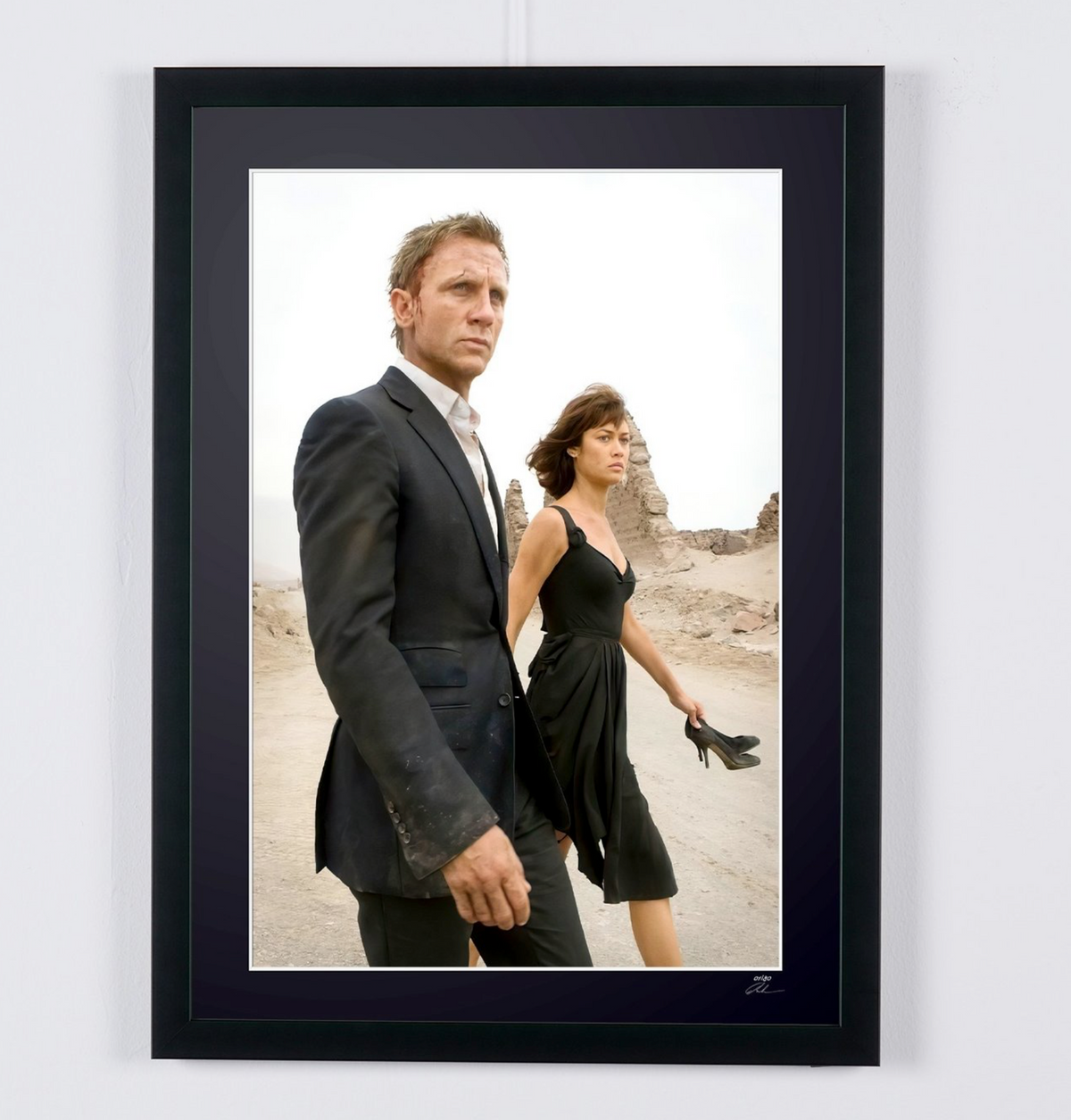 Fine art photograph of Daniel Craig in Quantum of Solace, hand-framed — limited edition of 30 numbered prints.