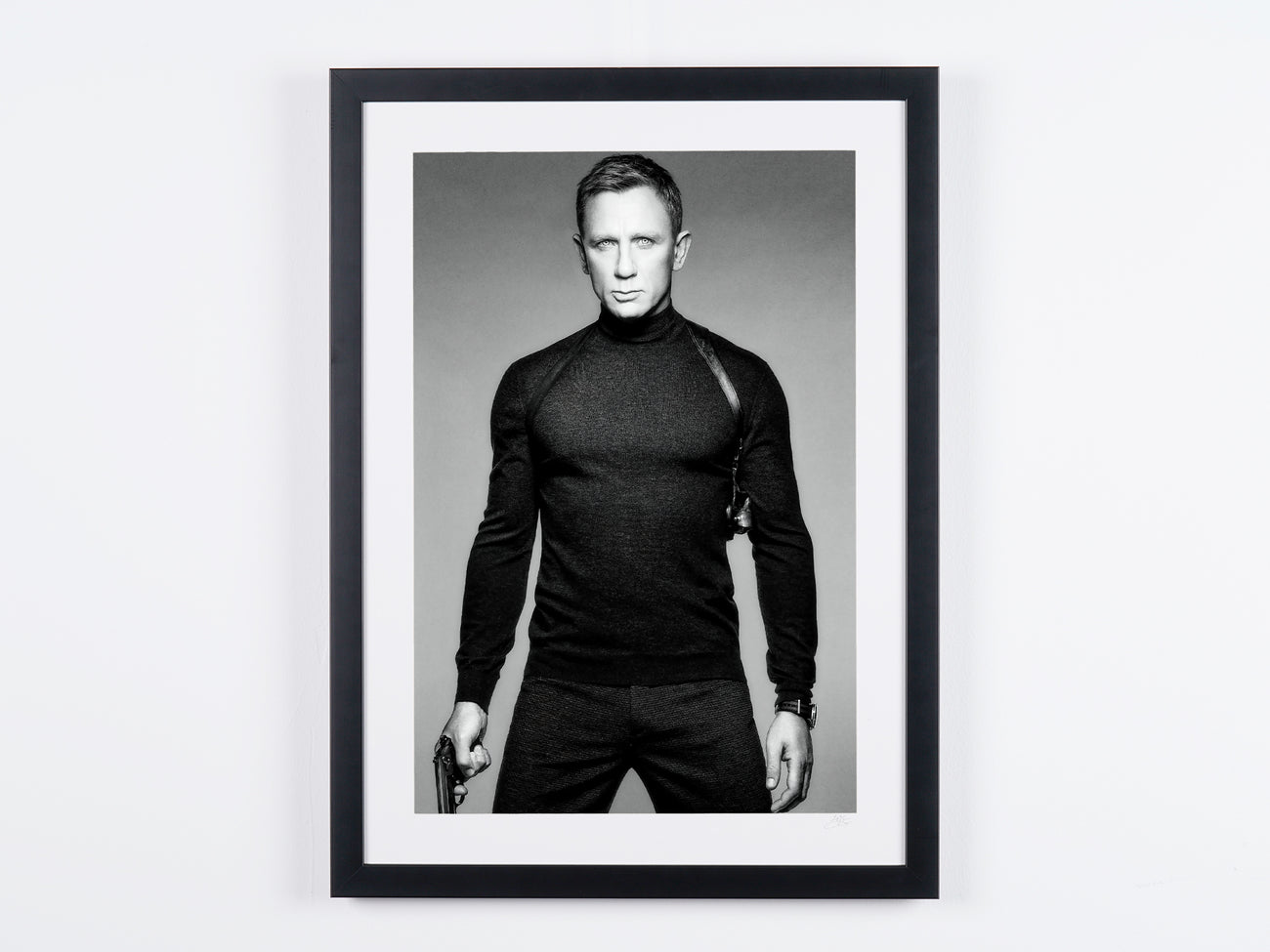 Fine art photograph of Daniel Craig in Spectre, hand-framed — limited edition of 30 numbered prints.