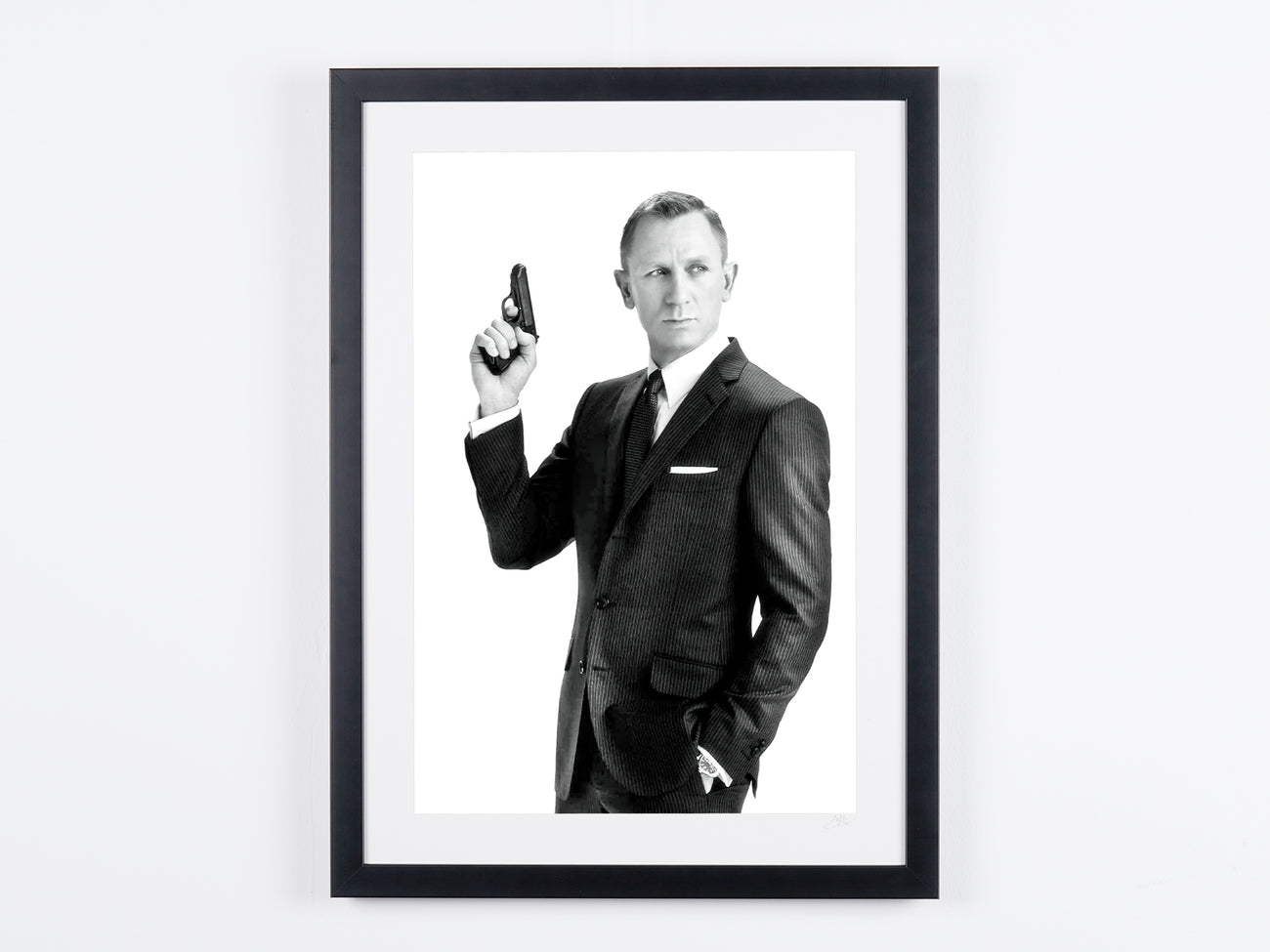 Fine art photograph of Daniel Craig in James Bond - Daniel Craig, hand-framed — limited edition of 30 numbered prints.