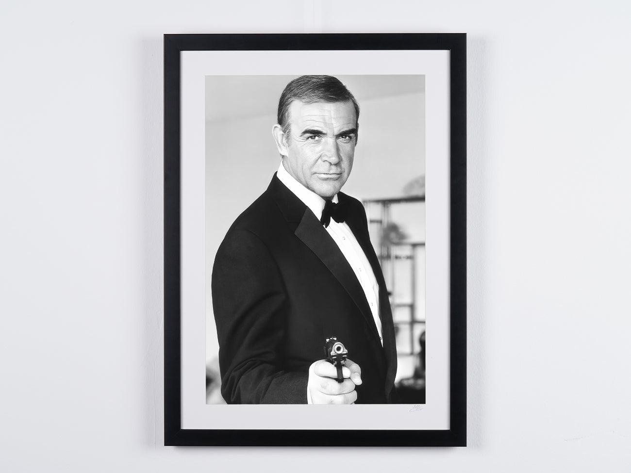 Fine art photograph of Sean Connery in Jamais plus jamais, hand-framed — limited edition of 30 numbered prints.