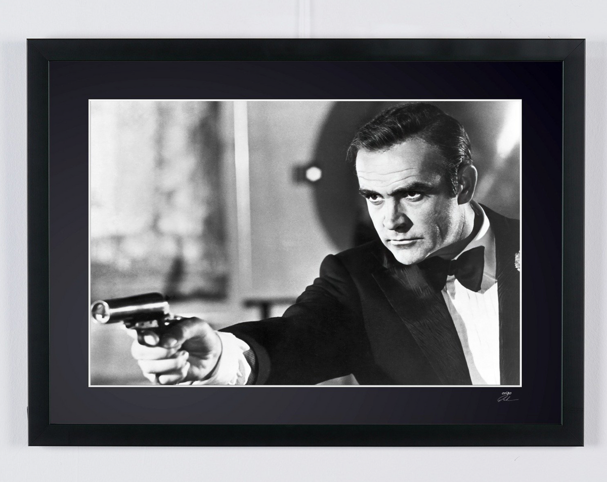 Fine art photograph of Sean Connery in Les diamants sont éternels, hand-framed — limited edition of 30 numbered prints.