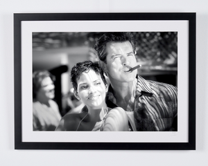 James Bond - Die Another Day - Pierce Brosnan and Halle Berry on set — framed cinema photograph, Fine Art print