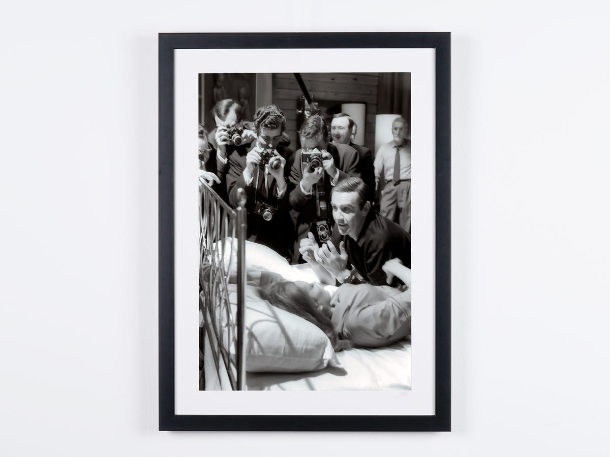 Fine art photograph of Luciana Paluzzi in Opération Tonnerre, hand-framed — limited edition of 30 numbered prints.