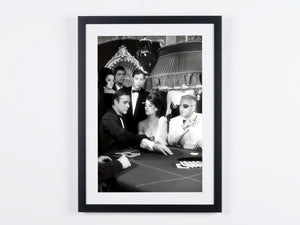 James Bond - Thunderball - Sean Connery & Emilio Largo in the Casino scene — framed cinema photograph, Fine Art print
