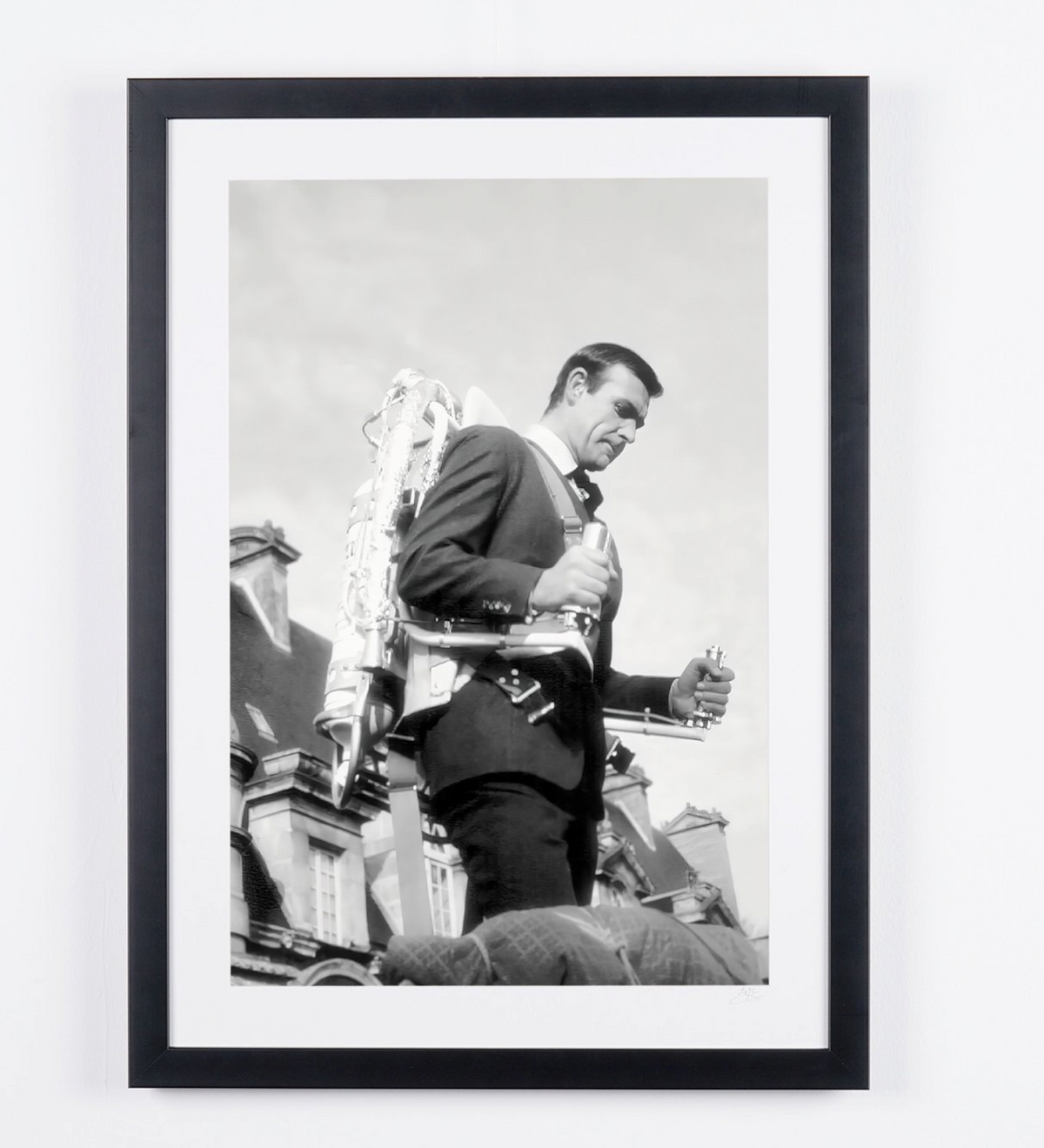 Fine art photograph of Sean Connery in Opération Tonnerre, hand-framed — limited edition of 30 numbered prints.
