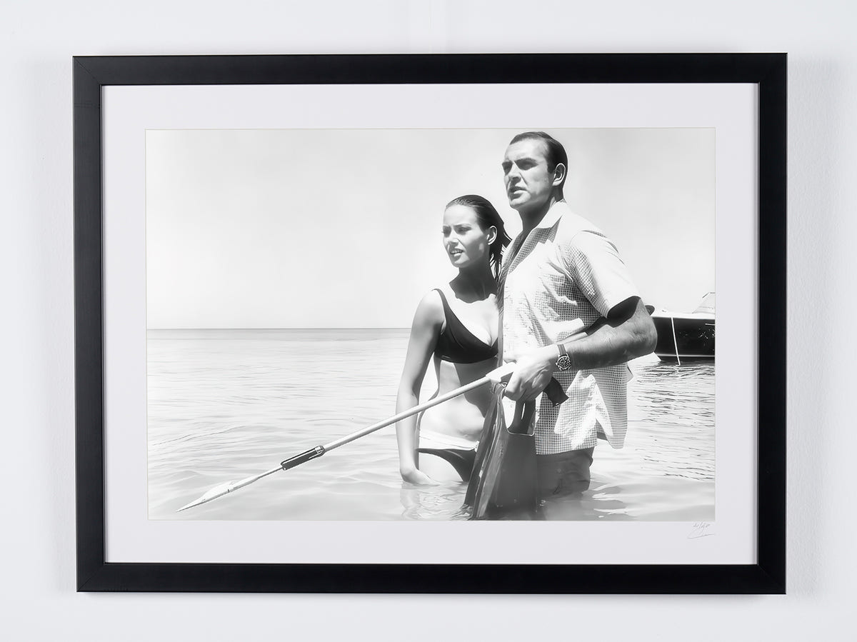 Fine art photograph of Sean Connery in Opération Tonnerre, hand-framed — limited edition of 30 numbered prints.
