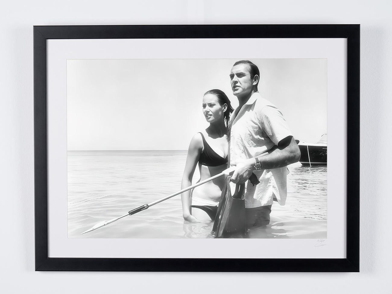 Fine art photograph of Sean Connery in Opération Tonnerre, hand-framed — limited edition of 30 numbered prints.