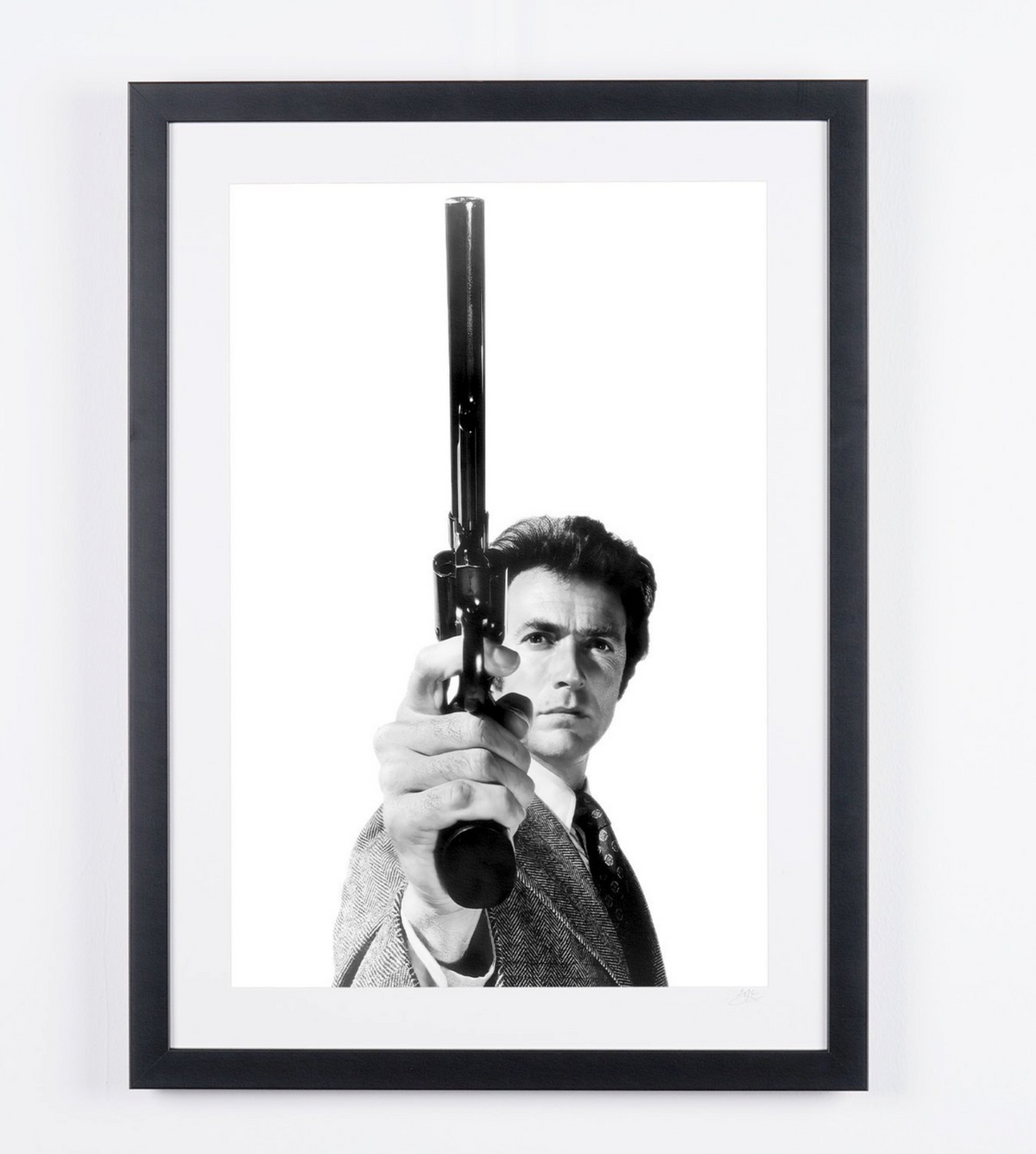 Fine art photograph of Clint Eastwood in Magnum Force, hand-framed — limited edition of 30 numbered prints.