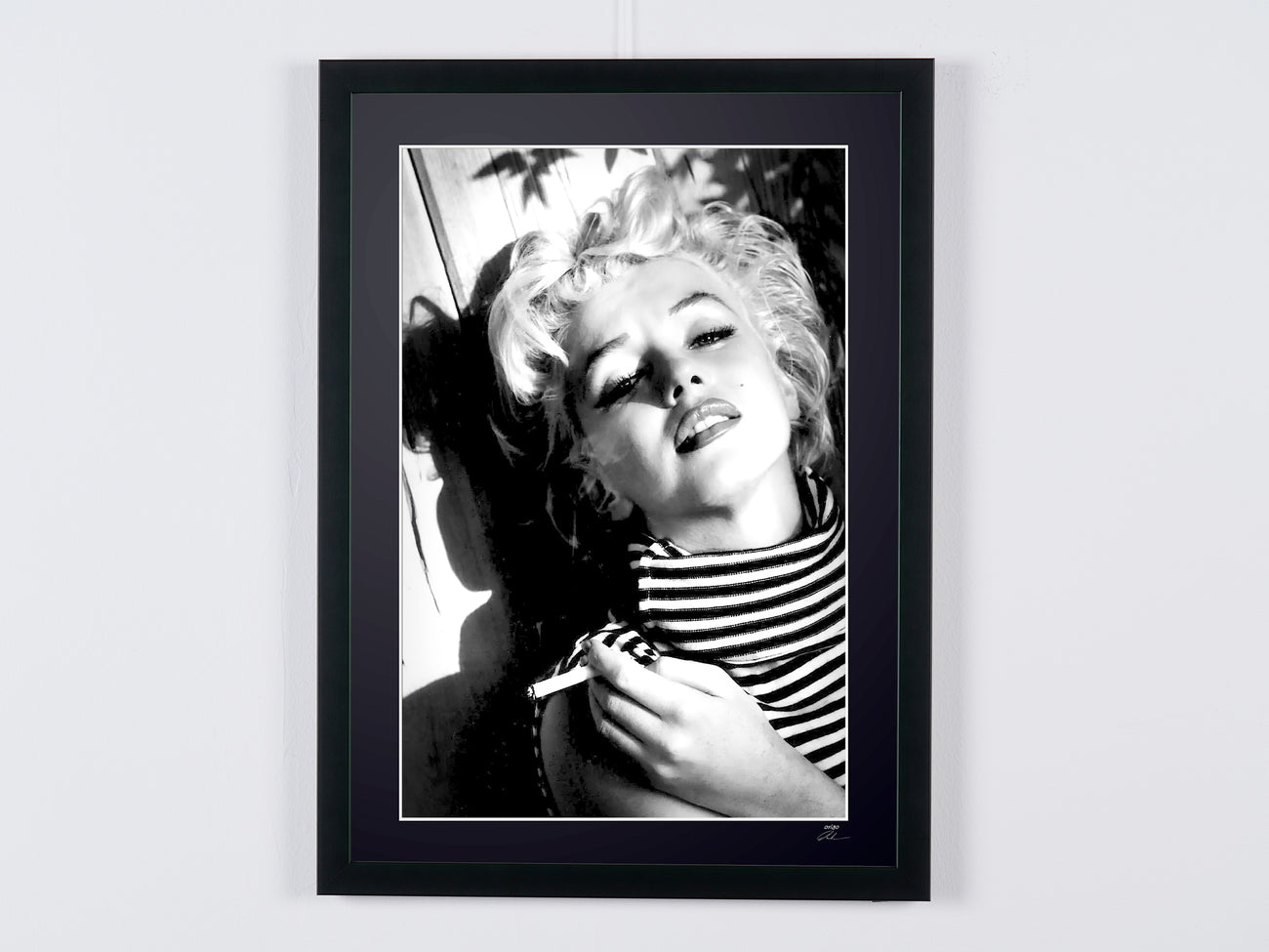 Fine art photograph of Marilyn Monroe in Marilyn Monroe 1954, hand-framed — limited edition of 30 numbered prints.