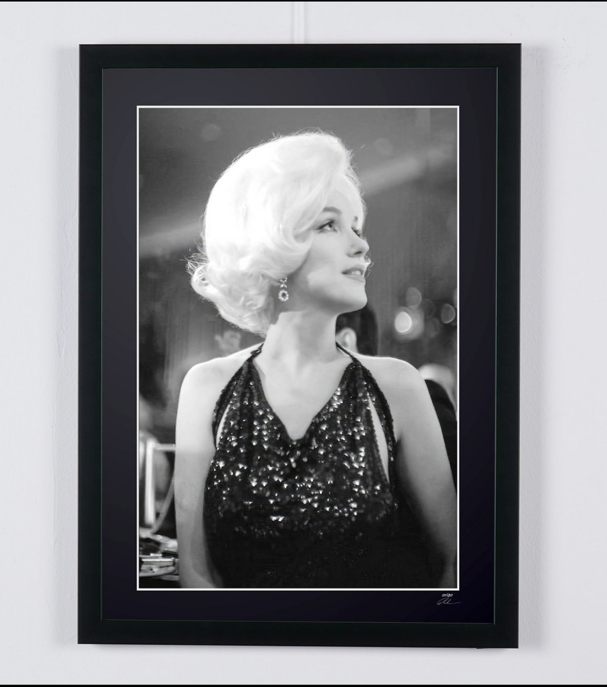 Photographie d’art de Marilyn Monroe dans Marilyn Monroe — 1962, encadrée à la main — édition limitée de 30 exemplaires numérotés.
