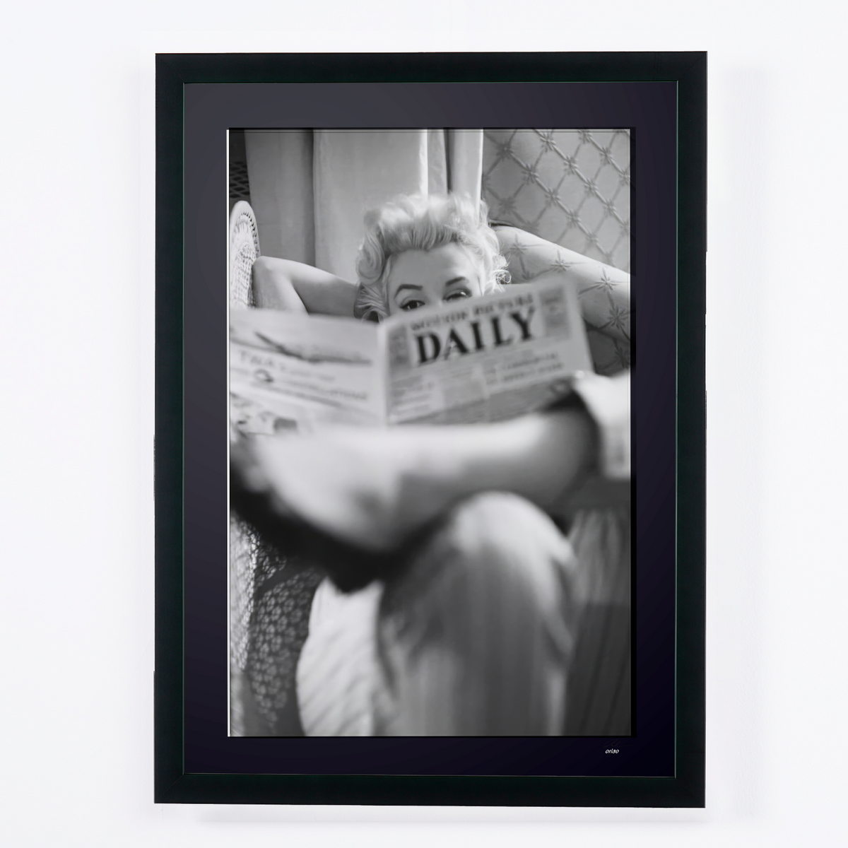 Kunstfoto van Marilyn Monroe in Marilyn Monroe — New York, 1955, met de hand ingelijst — gelimiteerde oplage van 30 genummerde exemplaren.
