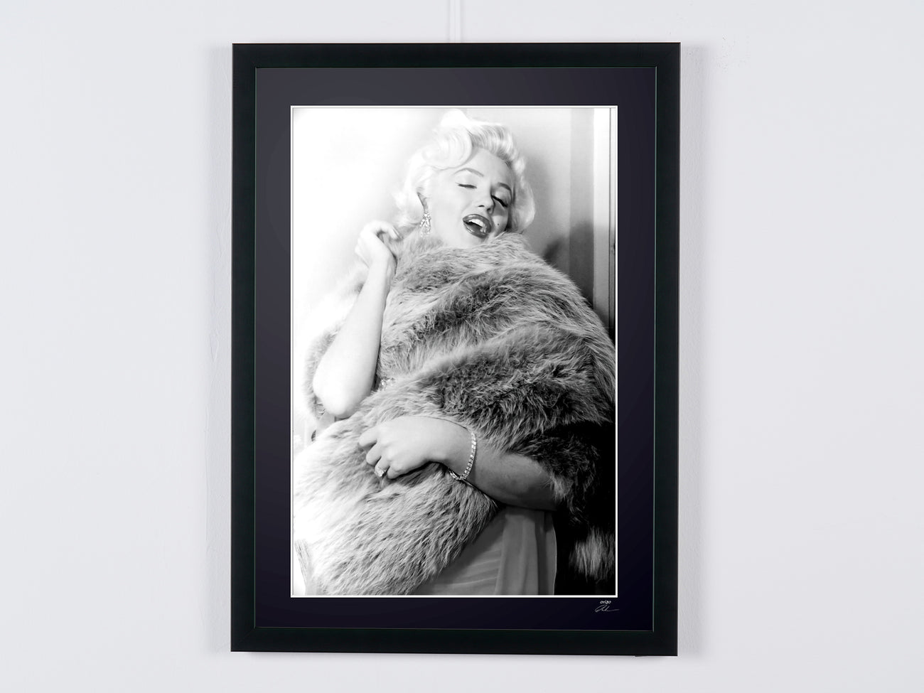 Fine art photograph of Marilyn Monroe in Marilyn Monroe circa 1955, hand-framed — limited edition of 30 numbered prints.