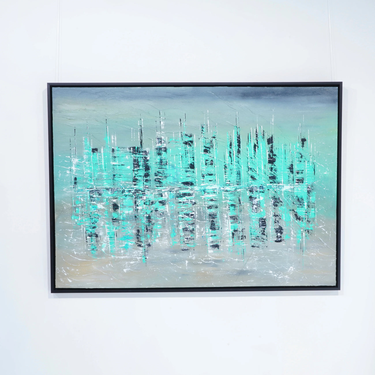 Original artwork by Elvira López — 104 x 151 cm. Unique piece (1/1), signed with certificate of authenticity. Framed.