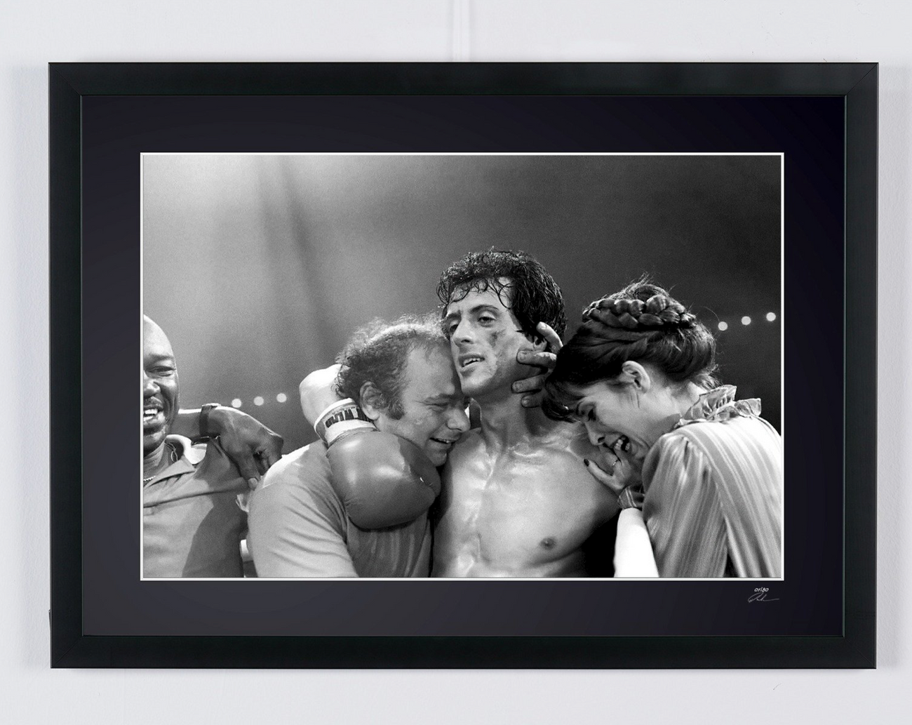 Fine art photograph of Sylvester Stallone in Rocky III, hand-framed — limited edition of 30 numbered prints.