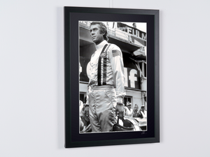  Steve McQueen - Porsche Driver - Le Mans 1971 - Cadre Photo- Starck Gallery