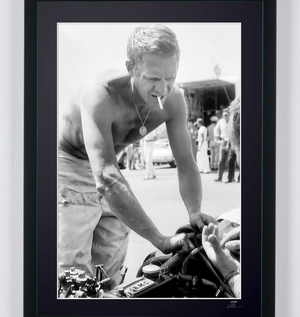  Steve McQueen - Riverside Race Track, California (1963) - Photo Frame - Starck Gallery