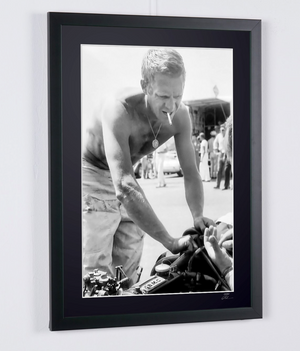  Steve McQueen - Riverside Race Track, California (1963) - Photo Frame - Starck Gallery