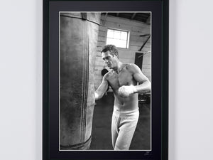 Steve McQueen mentre fa boxe - Los Angeles 1963