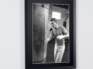 Steve McQueen mentre fa boxe - Los Angeles 1963