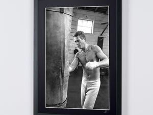 Steve McQueen mentre fa boxe - Los Angeles 1963