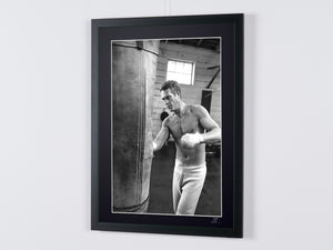 Steve McQueen mentre fa boxe - Los Angeles 1963