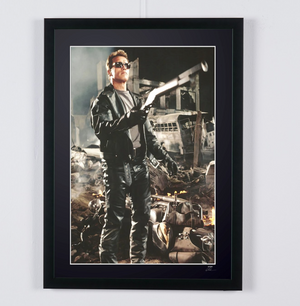Terminator 3: Rise of the Machines - Arnold Schwarzenegger — framed cinema photograph, Fine Art print