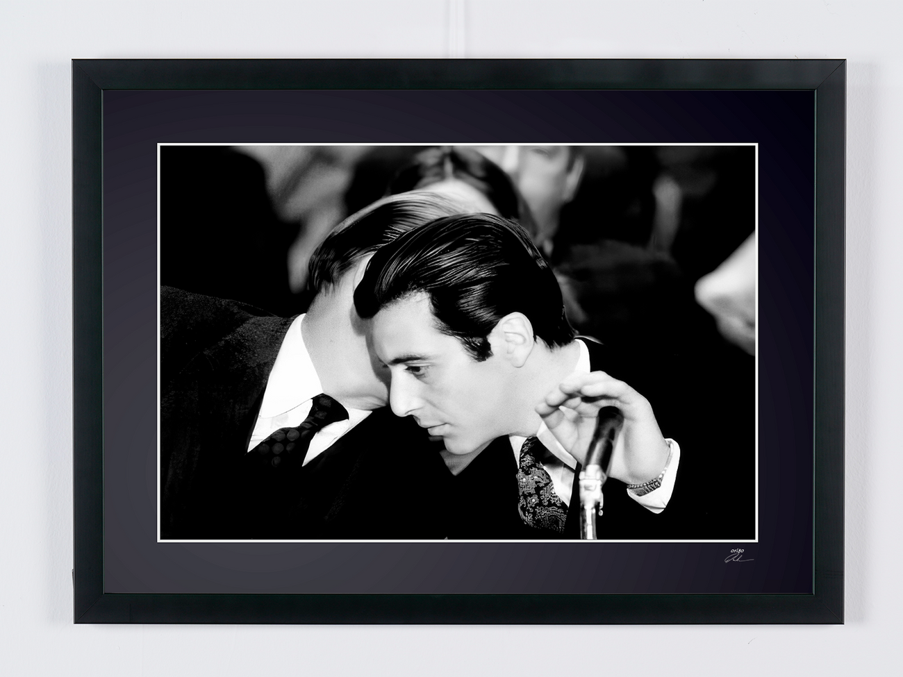 Fine art photograph of Al Pacino in Le Parrain, hand-framed — limited edition of 30 numbered prints.