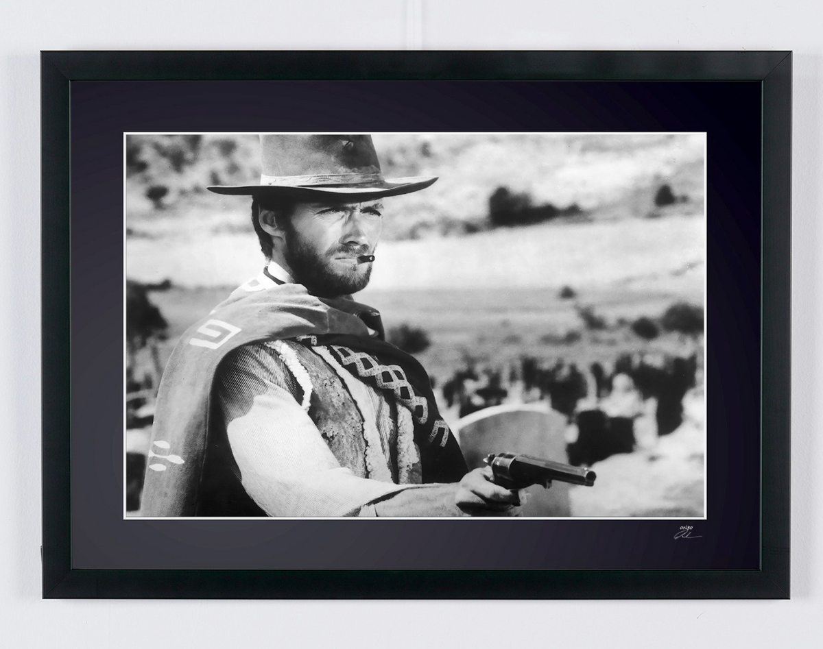 Fine art photograph of Clint Eastwood in The Good, the Bad and the Ugly, hand-framed — limited edition of 30 numbered prints.