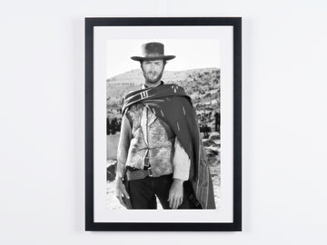 The Good, the Bad and the Ugly (1966) - Clint Eastwood (Blondie), full-length portrait in poncho