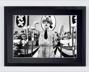 The Great Dictator (1940) - Charles Chaplin as Dictator of Tomania — framed cinema photograph, Fine Art print