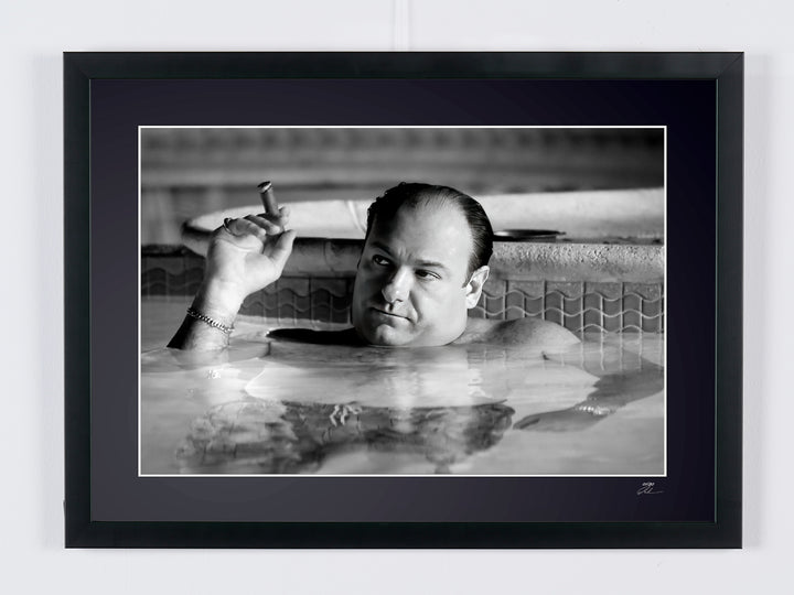 The Sopranos — James Gandolfini (Tony Soprano), cigar by the pool