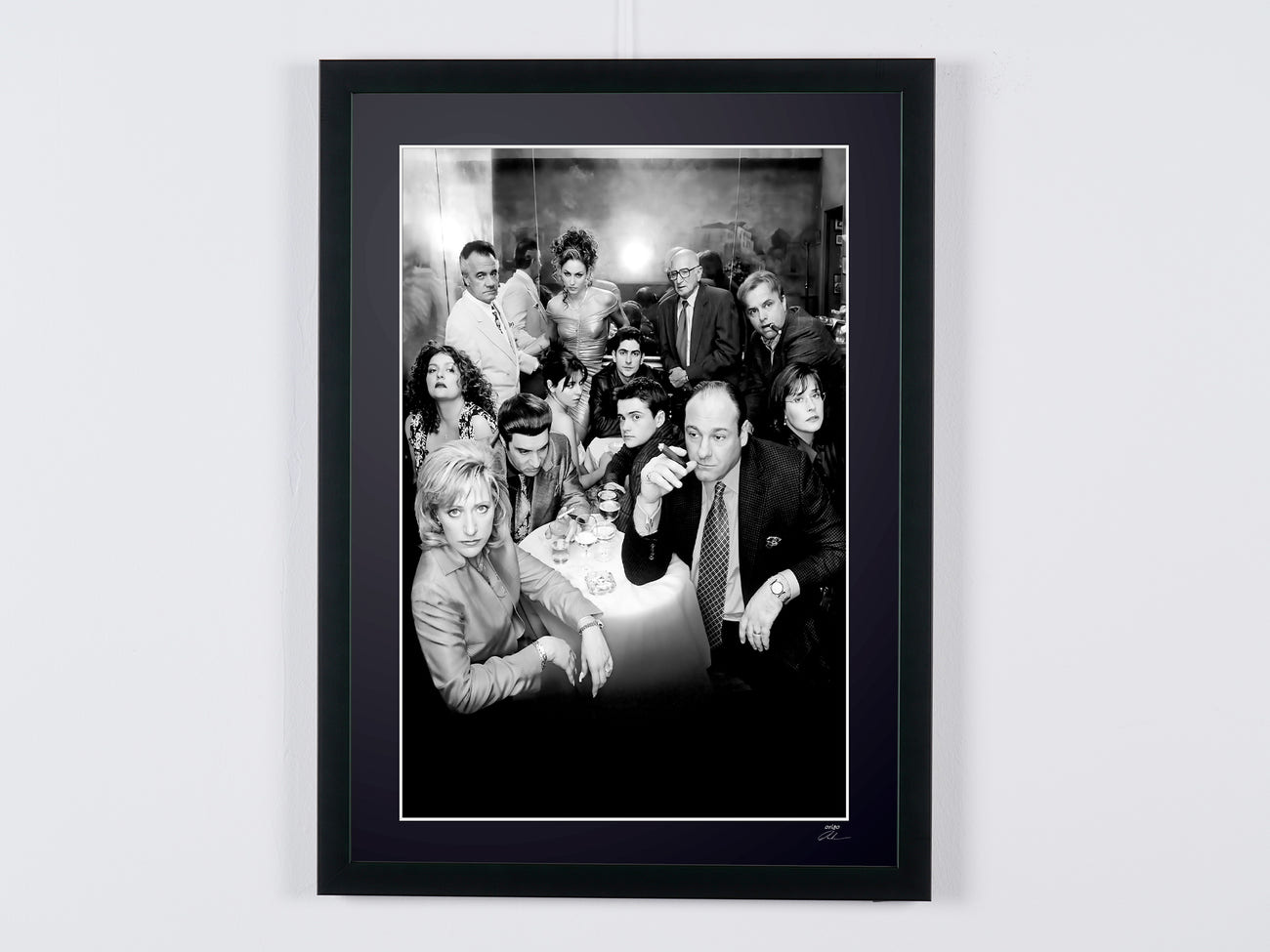 Photographie d’art de James Gandolfini dans Les Soprano, encadrée à la main — édition limitée de 30 exemplaires numérotés.
