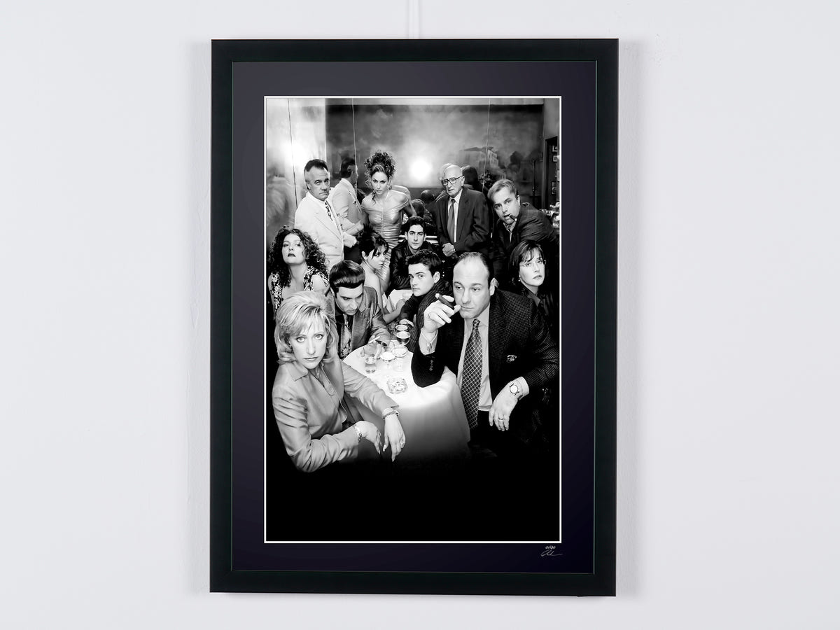 Photographie d’art de James Gandolfini dans Les Soprano, encadrée à la main — édition limitée de 30 exemplaires numérotés.