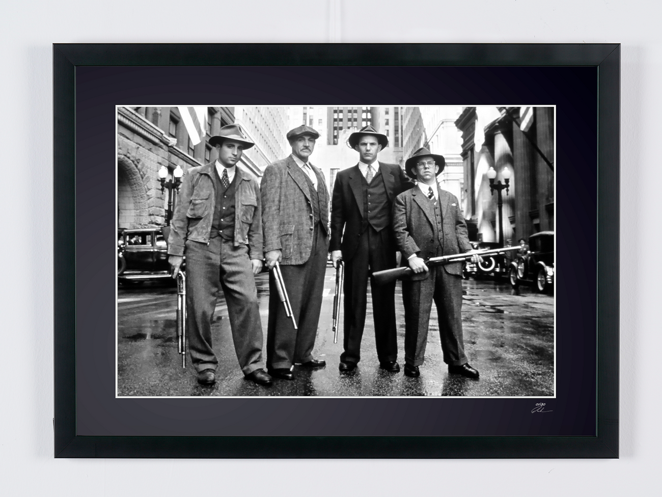 Fotografía de arte de Sean Connery en The Untouchables, enmarcada a mano — edición limitada de 30 ejemplares numerados.
