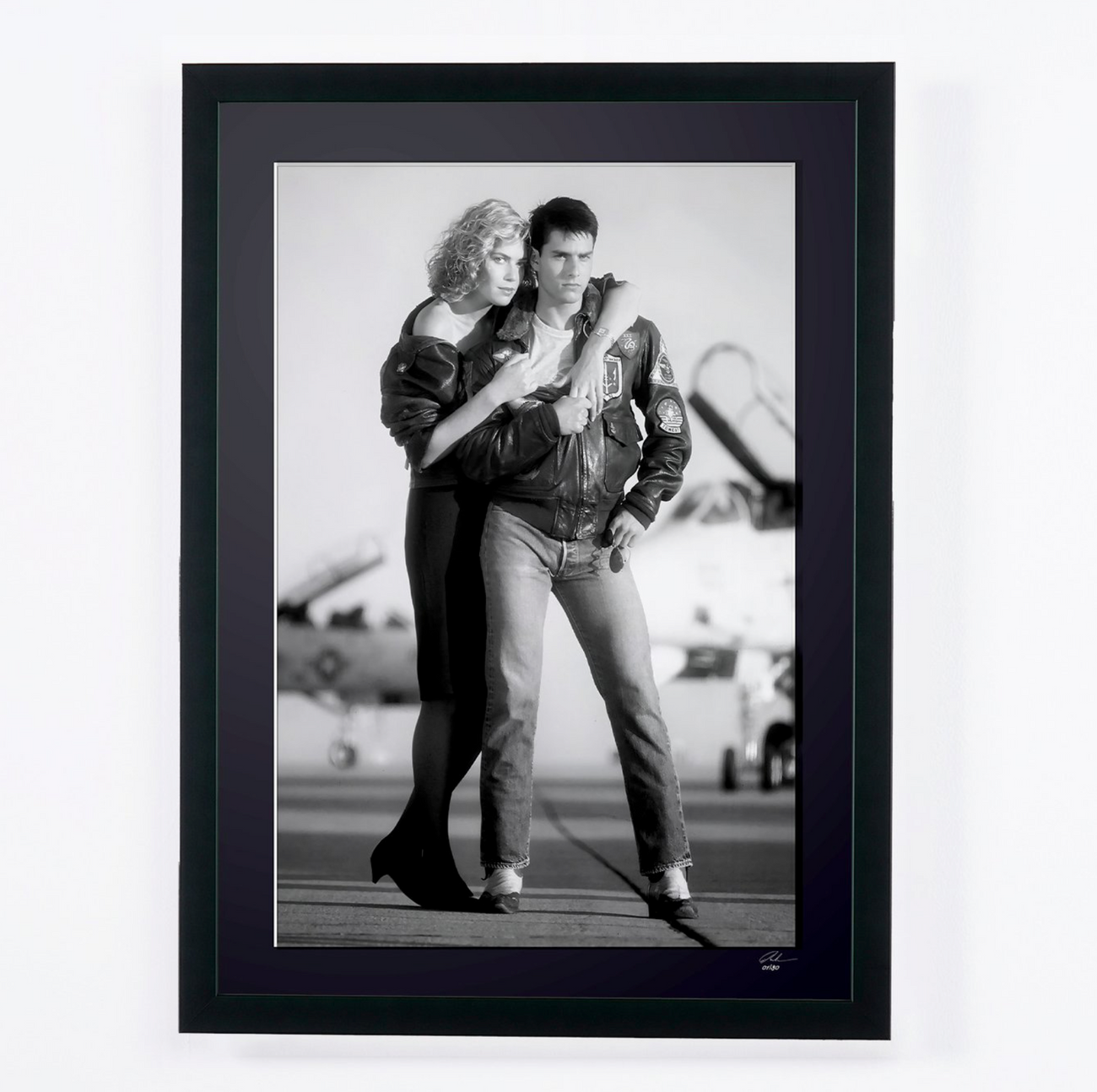 Photographie d’art de Tom Cruise dans Top Gun, encadrée à la main — édition limitée de 30 exemplaires numérotés.