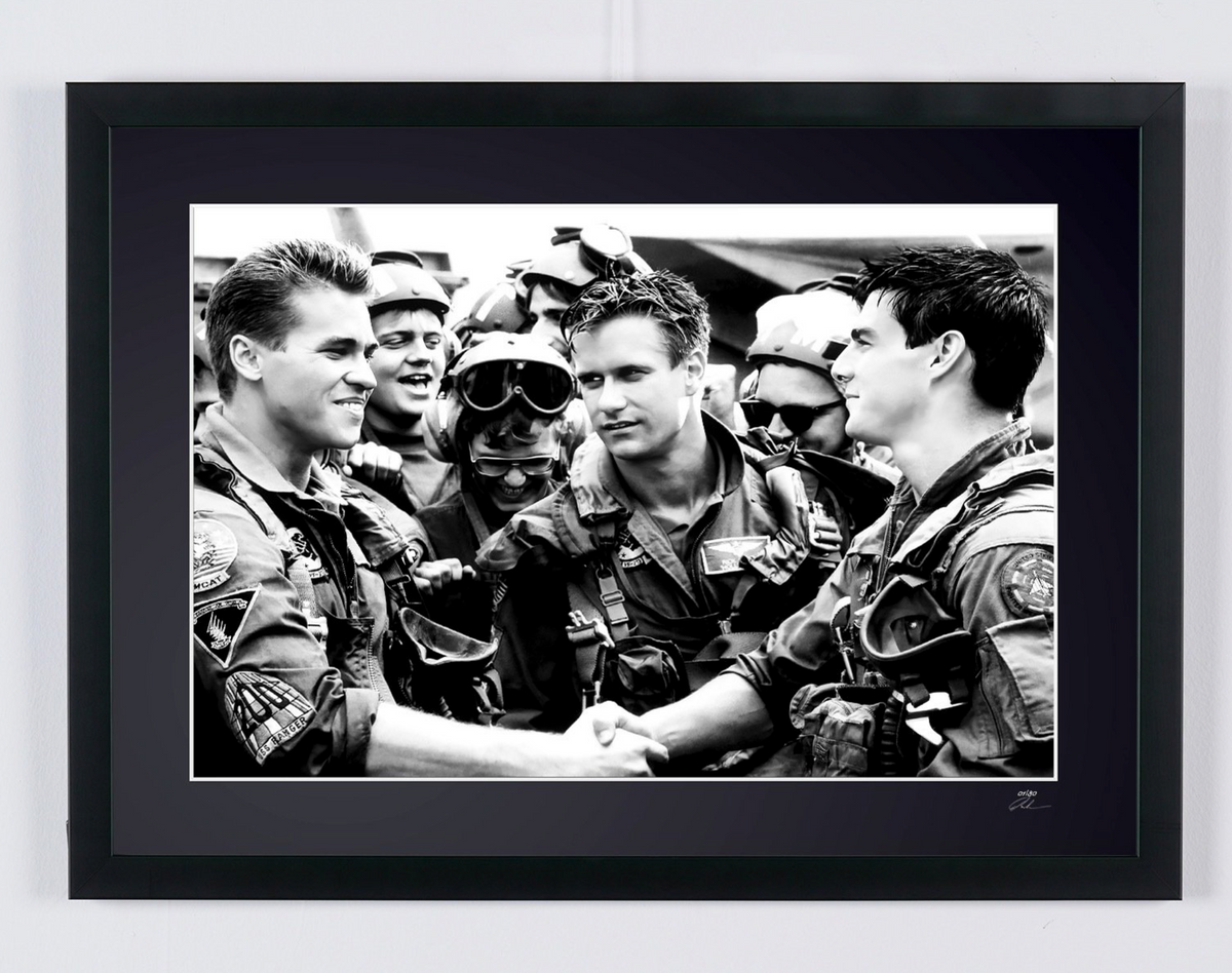 Fine art photograph of Tom Cruise in Top Gun, hand-framed — limited edition of 30 numbered prints.